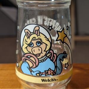 VTG. Muppets In Space #2 Welches Jelly Glass Jar Miss Piggy!